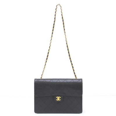 $$ CHANEL シャネル キャビアスキンステッチ ショルダーバッグ