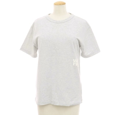 【中古】アレキサンダーワン Alexander Wang コットン クルーネック 半袖Tシャツ ライトメランジグレー【サイズXS】【レディース】