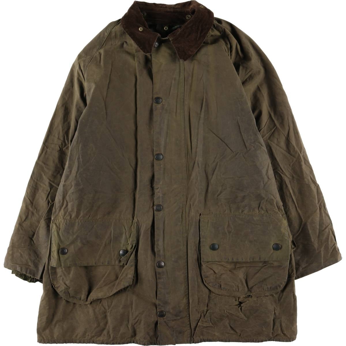 古着 80年代 バブアー Barbour GAMEFAIR ゲームフェアー 2ワラント ワックスコットン オイルドジャケット 英国製 メンズL相当 ヴィンテージ/eaa604894