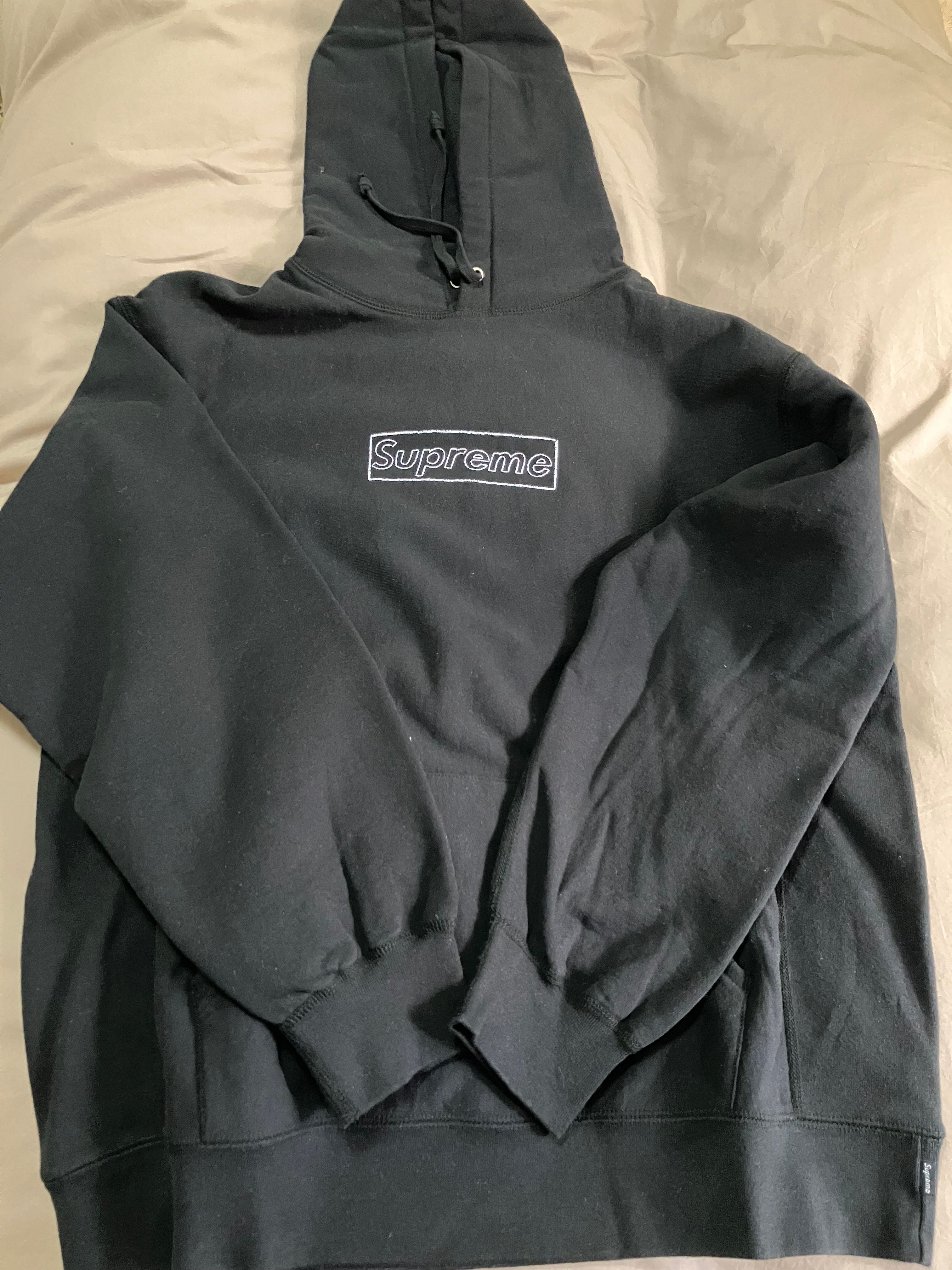 Supreme KAWS Chalk Logo Hooded Sweatshirt "Black"(2021)