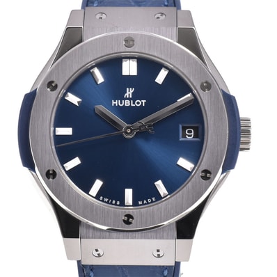 値下 ウブロ HUBLOT 581.NX.7170.LR クラシック・フュージョン クォーツ レディース 極美品 箱付き B#147121