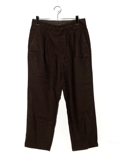 ISSEY MIYAKE MEN WOOL TAPERED PANTS Brown