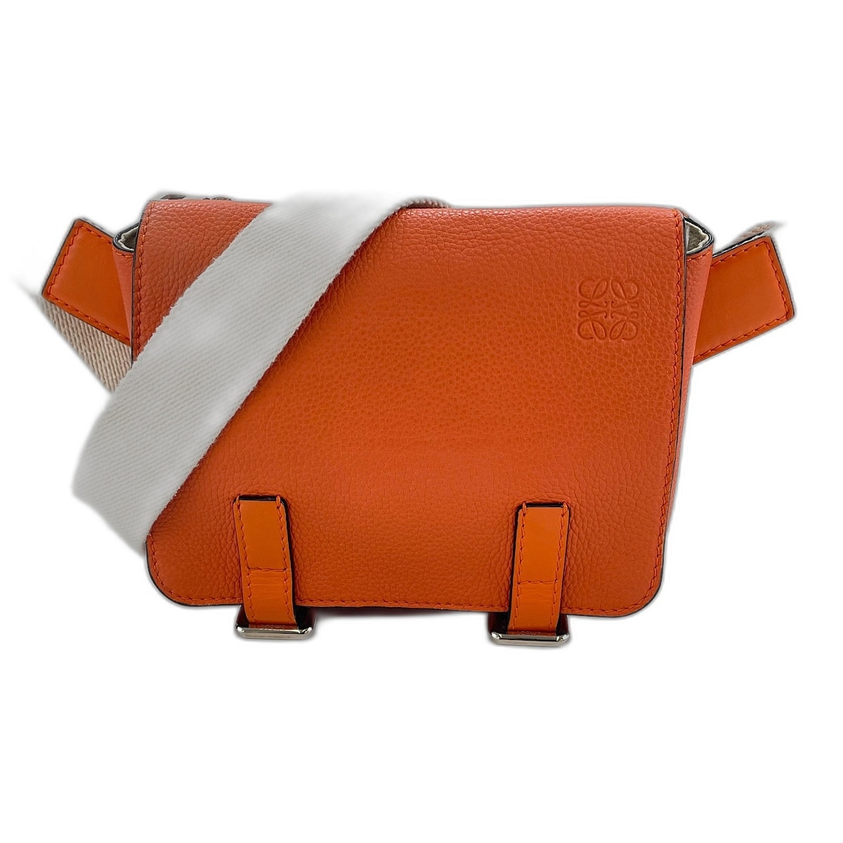 ロエベ LOEWE ミリタリーバムバッグ ショルダーバッグ レザー【中古】