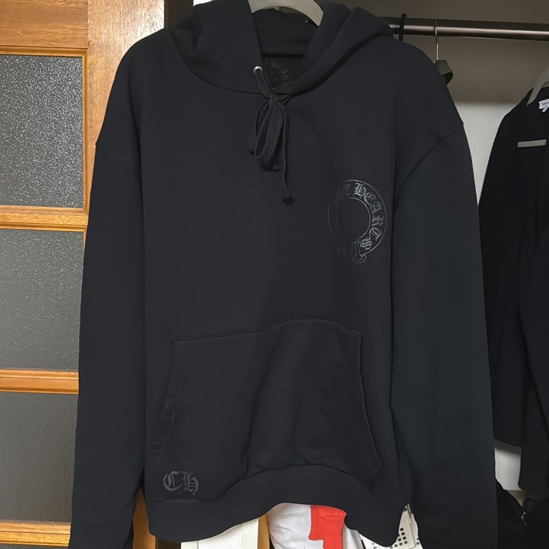 Chrome Hearts Pullover Horseshoe Floral Cross Hoodie "Black/Black"