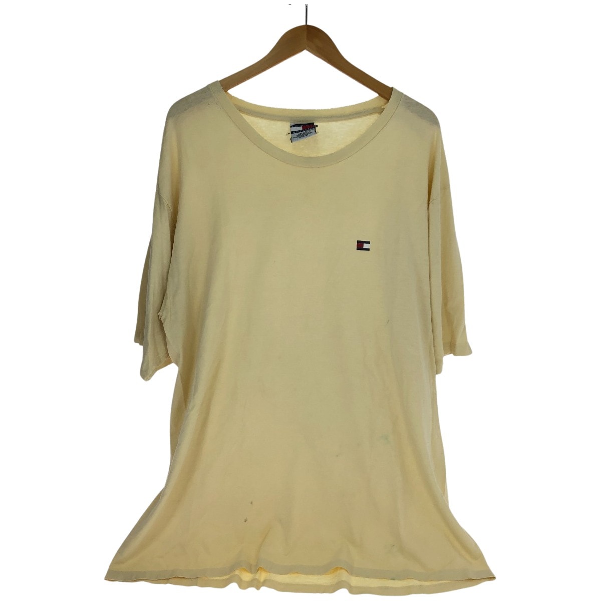 TOMMY HILFIGER トミーヒルフィガー Tシャツ SIZE XXL 古着 アメリカ製 イエロー