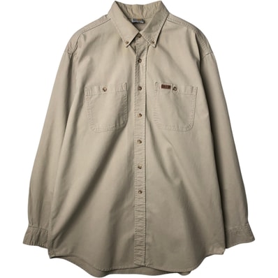 古着 カーハート Carhartt 長袖 ボタンダウン ワークシャツ USA製 メンズL相当/eaa649287