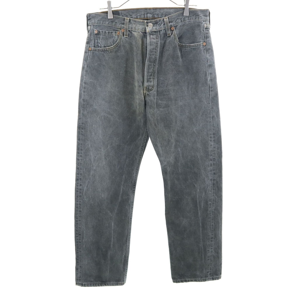 Levi's リーバイス 2001年 米国製 501 後染め ストレートデニムパンツ W34 グレー ジーパン ボタンフライ