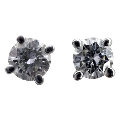 TIFFANY&Co. ティファニー ピアス ソリティア ジュエリー アクセサリー Pt950プラチナ レディース 約1.4g【中古品】