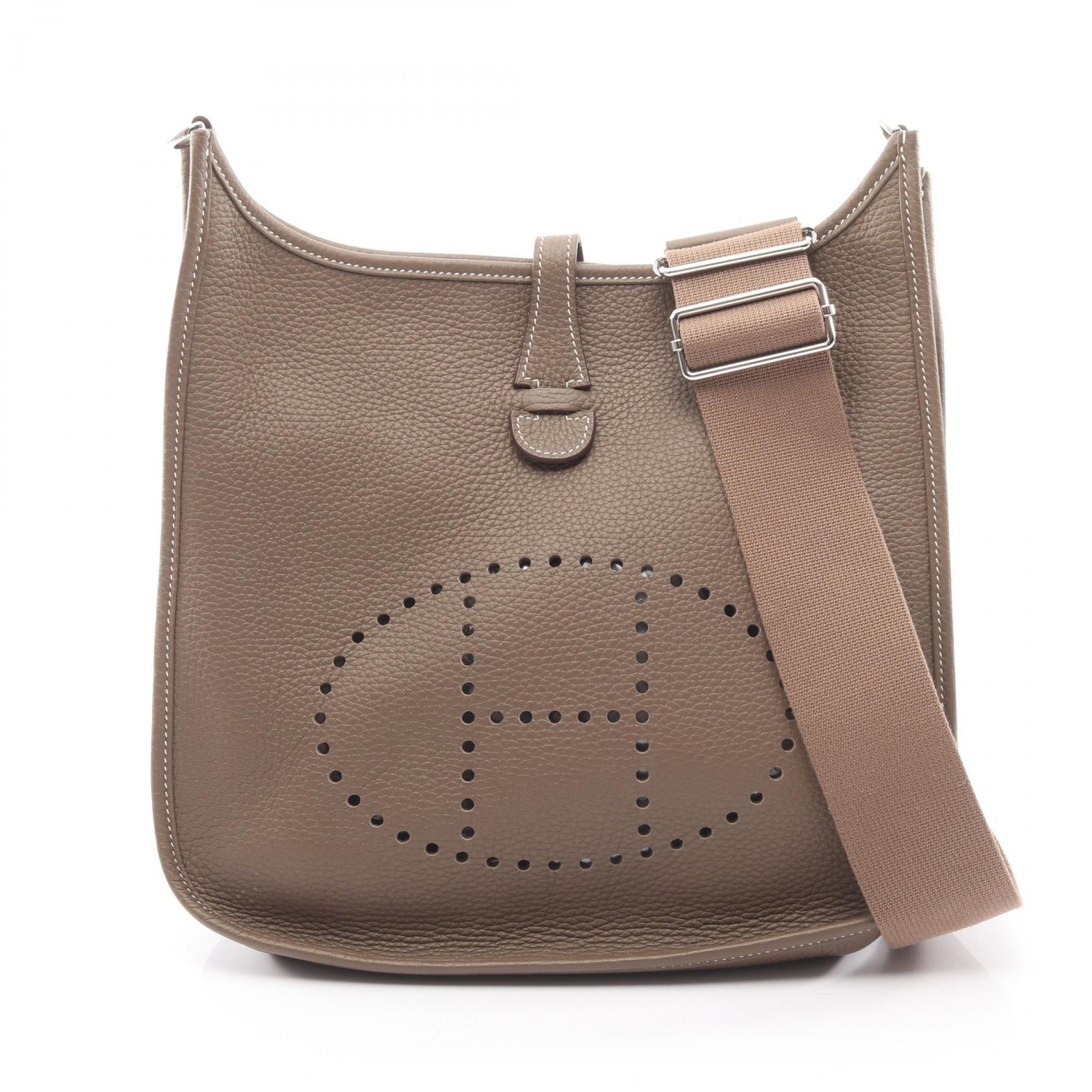 エルメス HERMES エヴリン 3 トロワ PM ショルダーバッグ バッグ レザー トリヨンクレマンス トリヨンクレマンス エトゥープ B刻印(2023年製造) レディース グレー系 【中古】