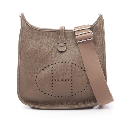 エルメス HERMES エヴリン 3 トロワ PM ショルダーバッグ バッグ レザー トリヨンクレマンス トリヨンクレマンス エトゥープ B刻印(2023年製造) レディース グレー系 【中古】