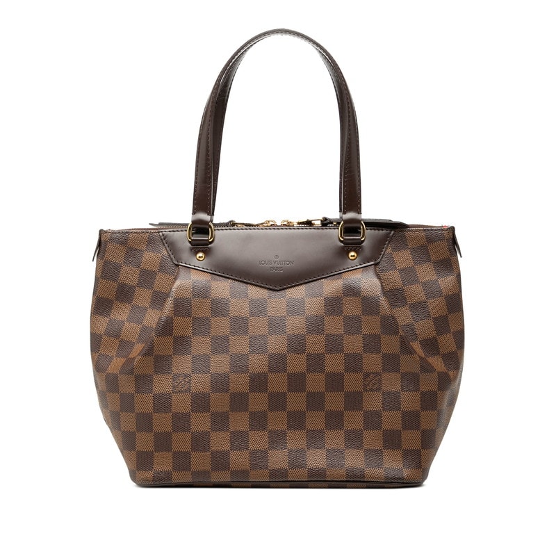 ルイ ヴィトン ダミエ ウエストミンスターPM ハンドバッグ N41102 ブラウン PVC レザー レディース LOUIS VUITTON 中古