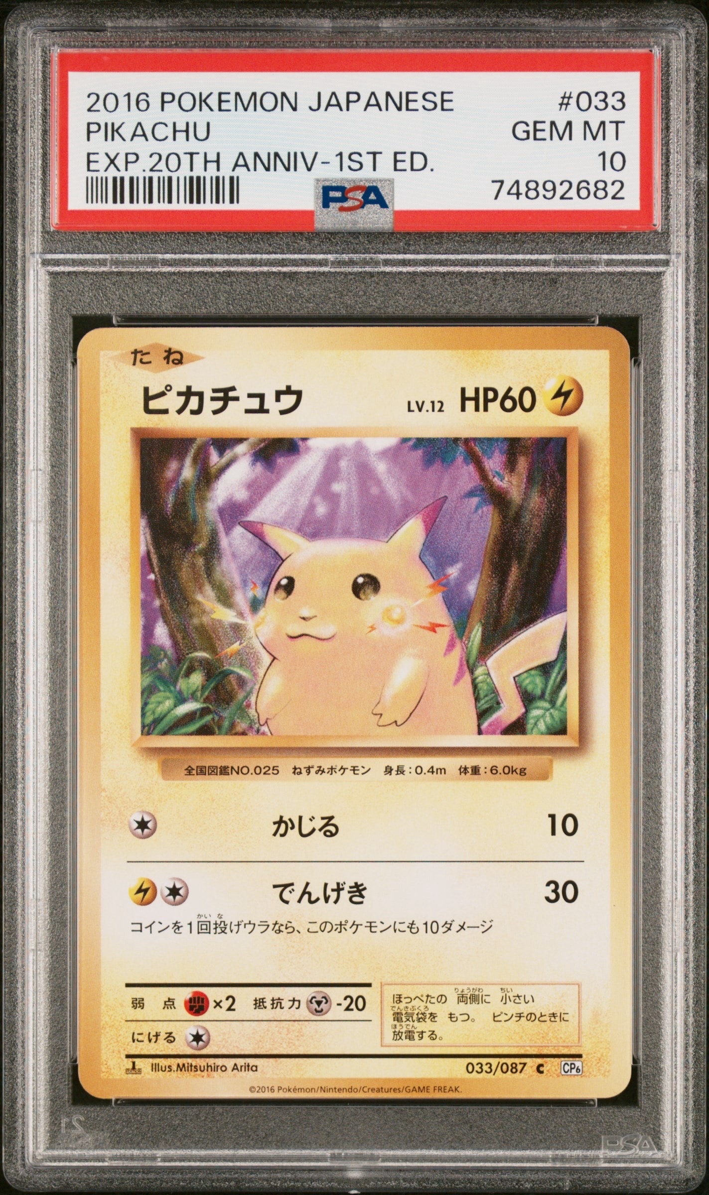 ピカチュウ C :1ED [CP6 033/087](コンセプトパック「ポケットモンスターカードゲーム 拡張パック 20th Anniversary」)
