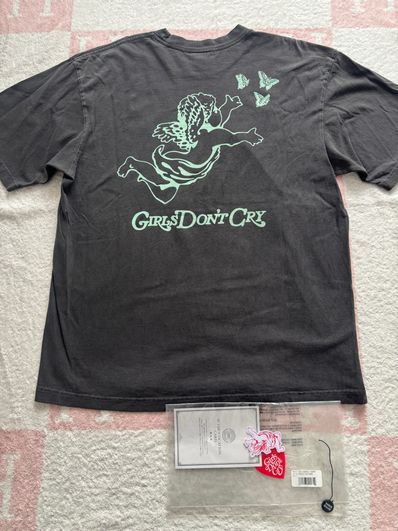 Girls Don't Cry OTSUMO PLAZA Exclusive Item GDC Angel T-shirt "Vintage Black/Light Green" / VERDY