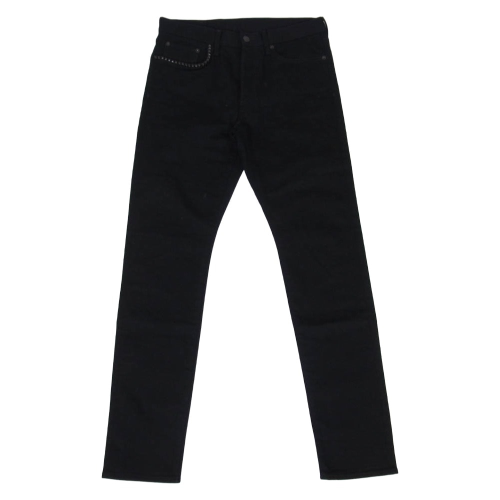 HYSTERIC GLAMOUR ヒステリックグラマー 02182AP19 スタッズ セルビッチ 赤耳 ブラック デニム パンツ ブラック系 32【中古】