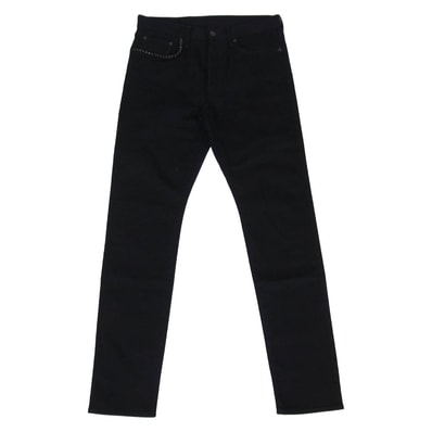 HYSTERIC GLAMOUR ヒステリックグラマー 02182AP19 スタッズ セルビッチ 赤耳 ブラック デニム パンツ ブラック系 32【中古】