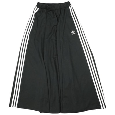 adidas Originals アディダス オリジナルス SST SKIRT 3ストライプス フレアロングスカート IU4821 S(JP) BLACK イージー ジャージー トラック ボトムス g26149