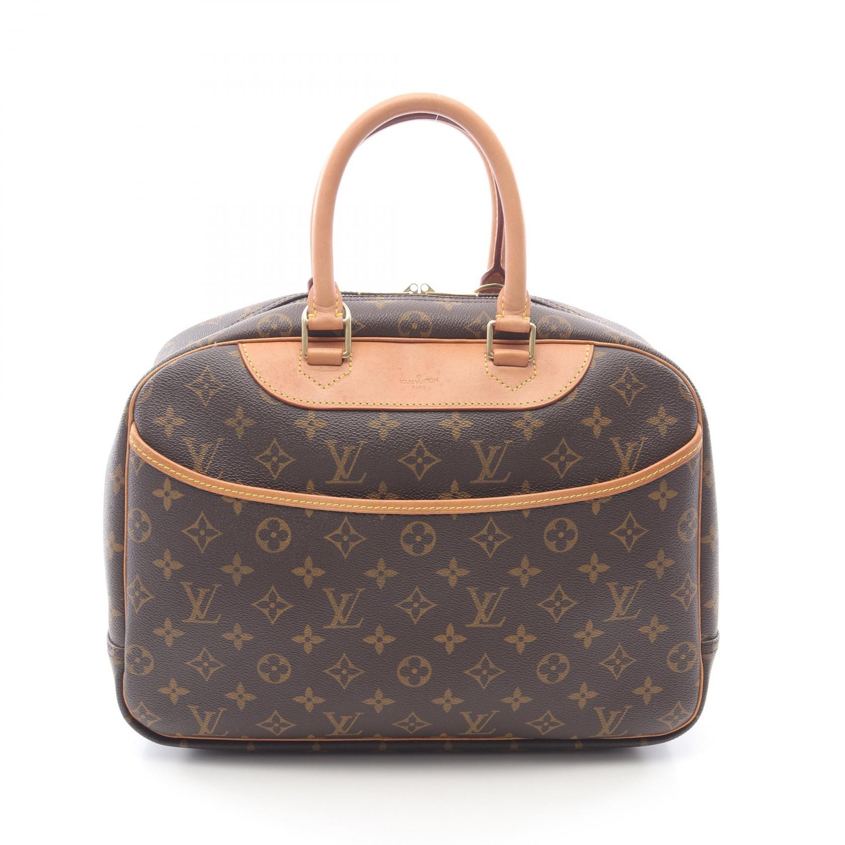 ルイ・ヴィトン LOUIS VUITTON ドーヴィル ボーリングヴァニティ ハンドバッグ バッグ PVCコーティングキャンバス レザー モノグラム レディース ブラウン系 M47270 【中古】