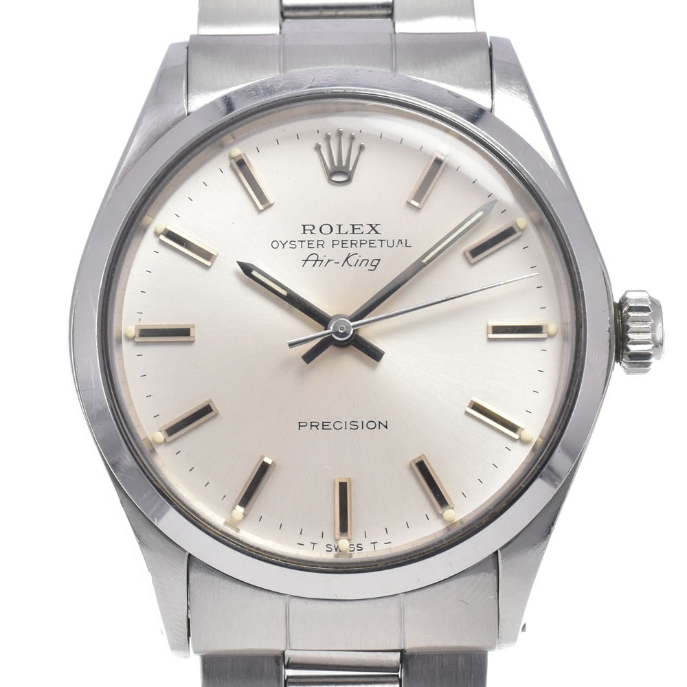ロレックス ROLEX 5500 ヴィンテージ オイスターパーペチュアル エアキング Cal.1520 シルバー 自動巻き メンズ 良品 保証書付き M#146925