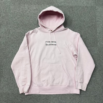 Supreme / Burberry Box Logo Hooded Sweatshirt "Pink"