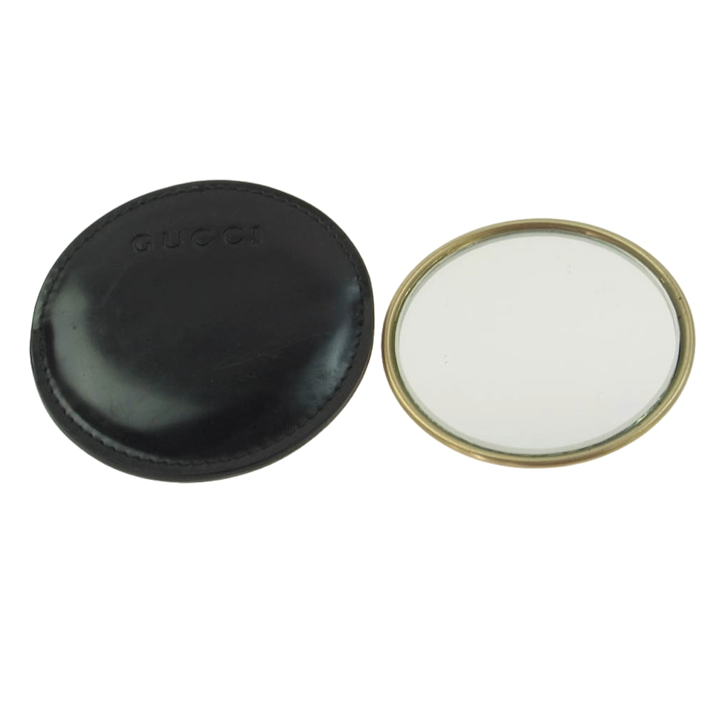GUCCI グッチ その他アクセサリー コンパクト ミラー 鏡 ブラック系【中古】