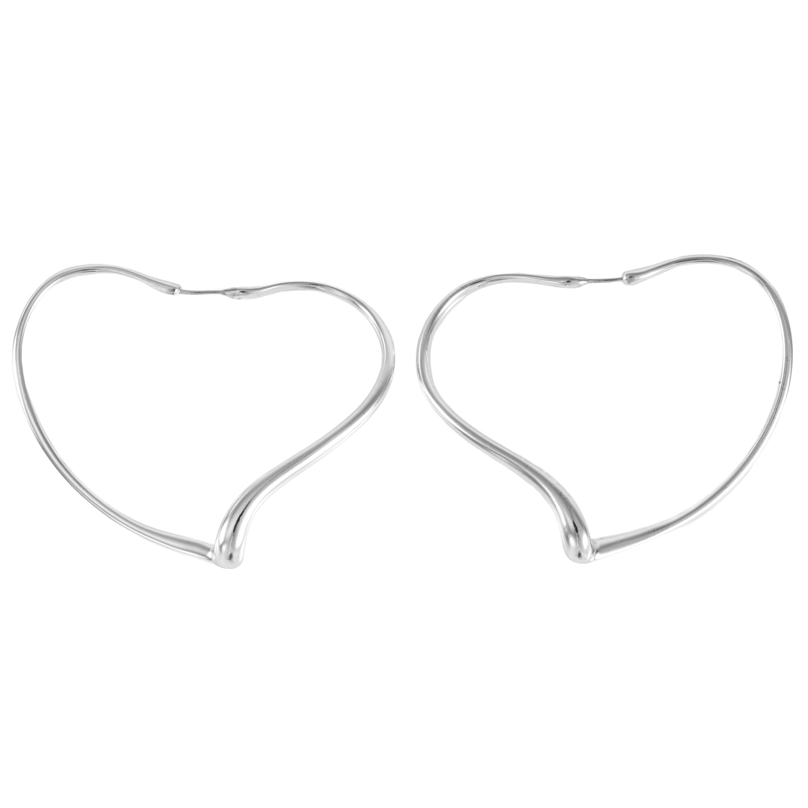 TIFFANY&Co. ティファニー オープンハート フープ ピアス ミディアム スターリングシルバー シルバー【中古】