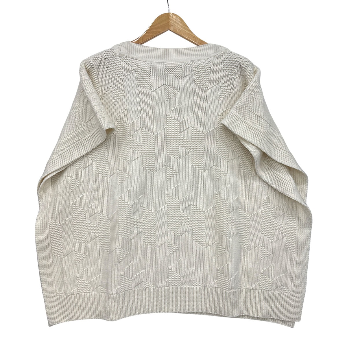 HERMES エルメス ニット ポンチョ 4H29043D3 32 アウター ナイロン ポリウレタン 毛 ホワイト レディース【中古】