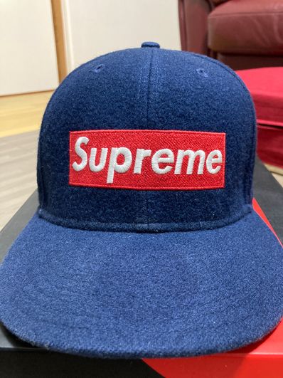 supreme woolrich newera ネイビー 7 1/2