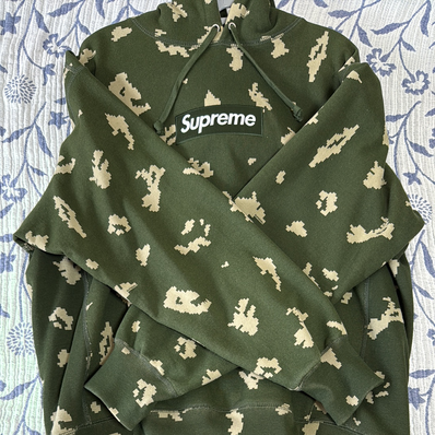 Supreme Box Logo Hooded Sweatshirt "Olive Russian Camo" (21FW)