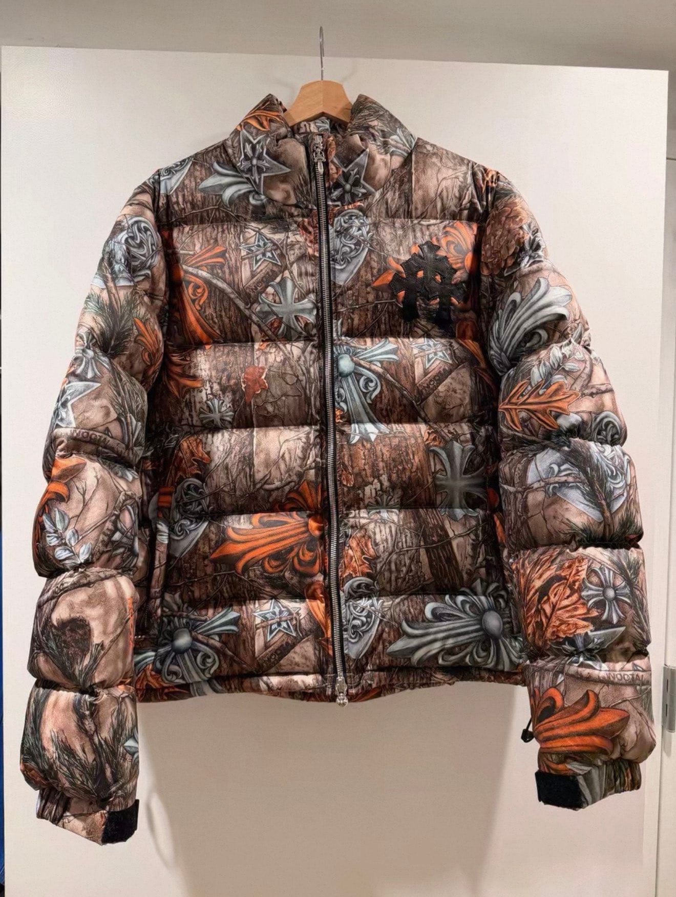 Chrome Hearts x Nike x Drake NOCTA Leather Cross Patch Puffer Jacket "Multi"
