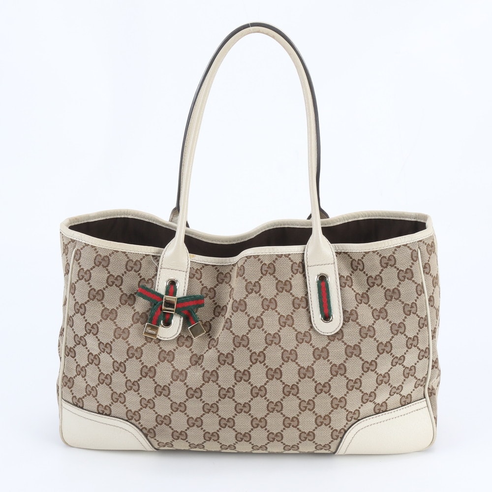 ■美品 グッチ GGキャンバス シェリー ライン プリンシー 163805