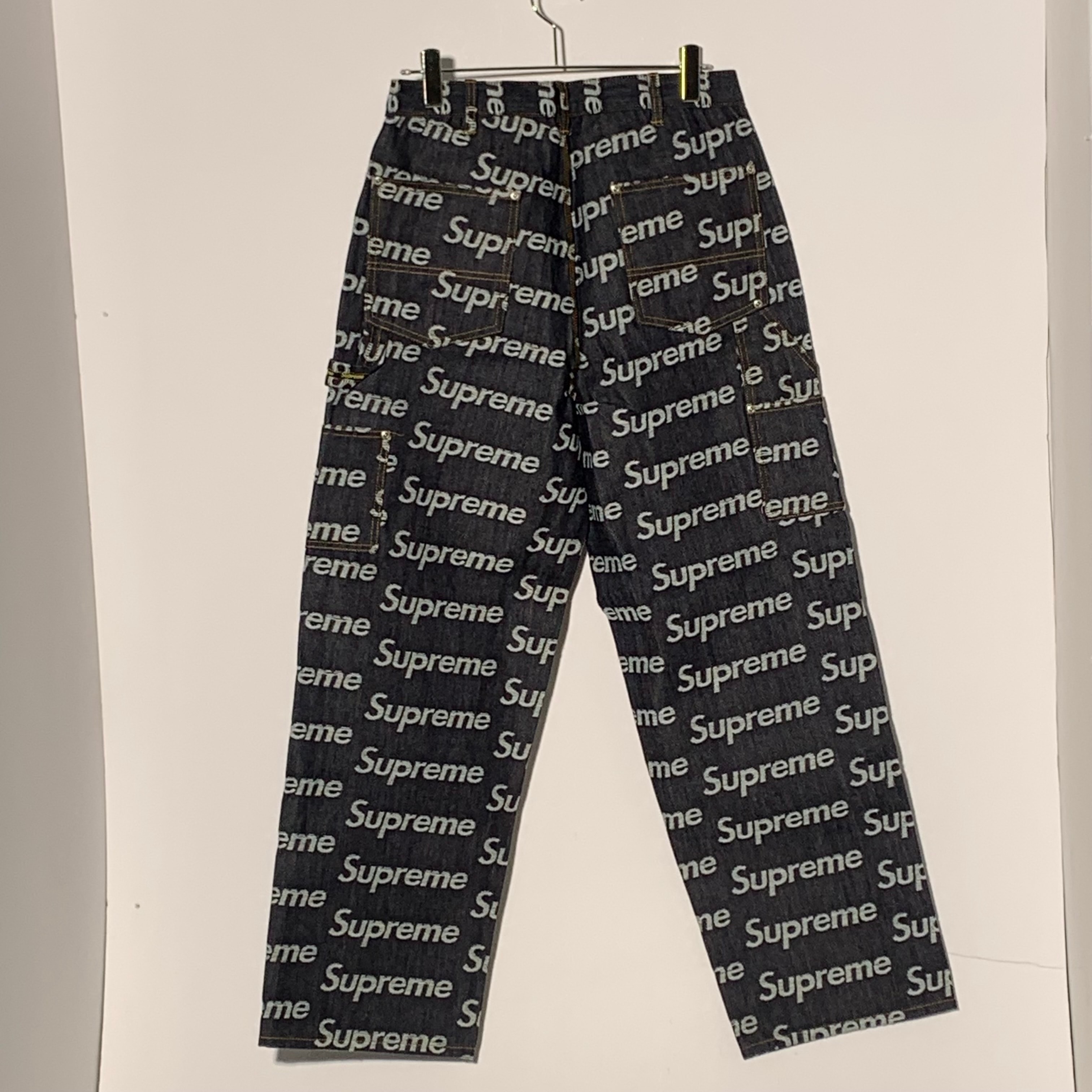 Supreme Jacquard Logos Double Knee Denim Painter Jean 