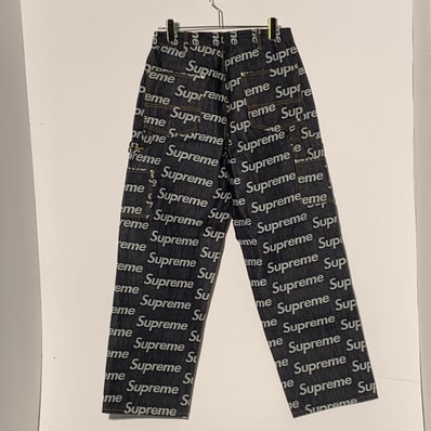 Supreme Jacquard Logos Double Knee Denim Painter Jean "Indigo"
