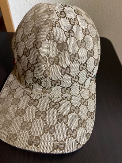 GUCCI Original GG Canvas Baseball Hat With Web "Beige/Ebony"