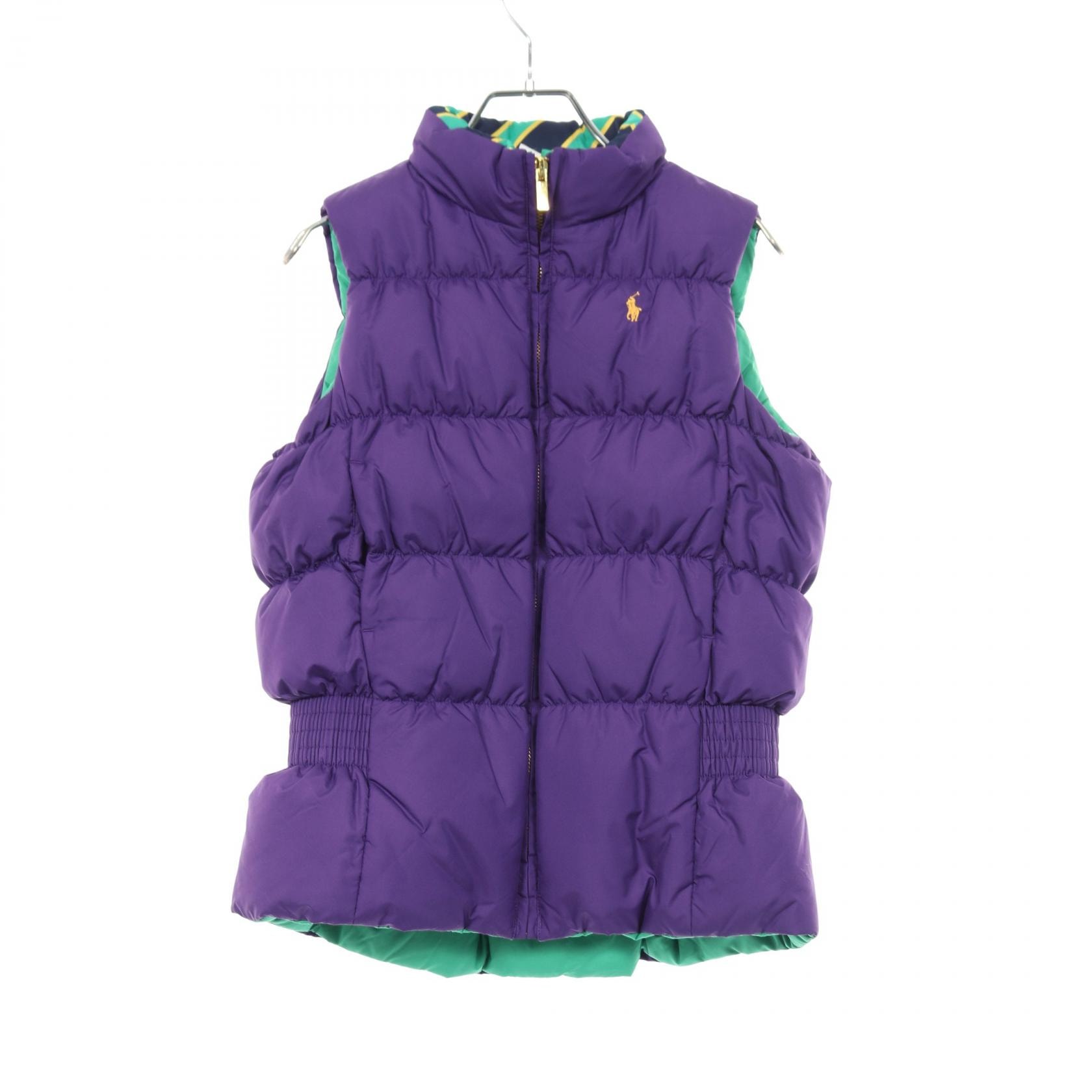 ラルフローレン RALPH LAUREN キッズ ダウンベスト 衣料品 アウター ポリエステル メンズ レディース パープル系 / グリーン系 【中古】
