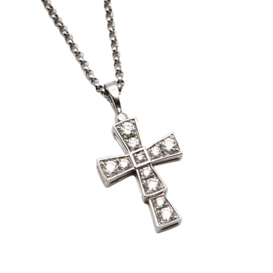 ブルガリ セルペンティクロス ネックレス ダイヤモンド K18WG ホワイトゴールド レディース ペンダント ジュエリー BVLGARI