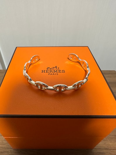 Hermes Chaine D'ancre Enchainee Bracelet Medium Model "Silver"