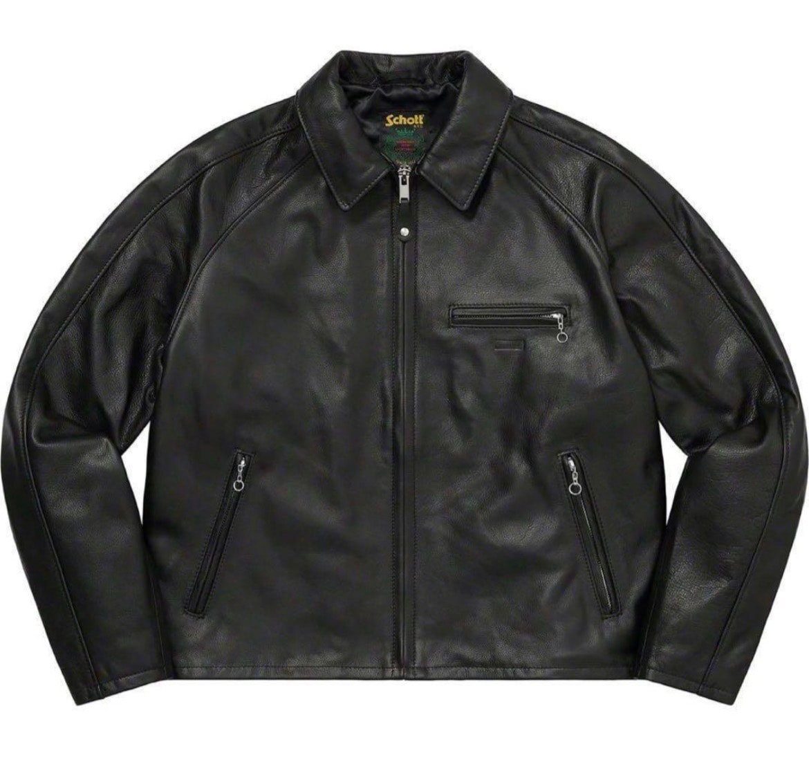 シュプリーム ショット レザー レーサー ジャケット "ブラック"