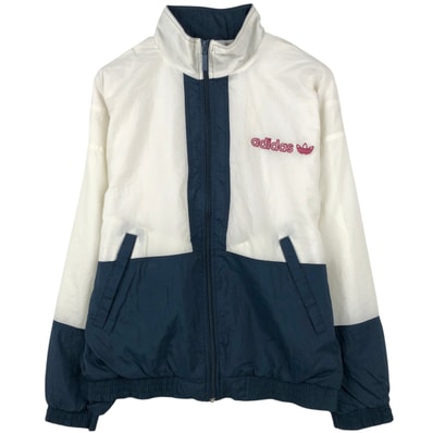 古着 80~90年代 アディダス adidas トレフォイルロゴ ツートン ナイロンジャケット メンズS相当 ヴィンテージ/eaa651650