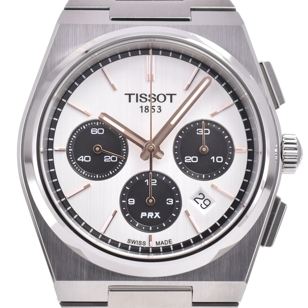 ティソ TISSOT T137.427.11.011.00 PRXクロノグラフ 自動巻き メンズ 極美品 箱付き C#147131