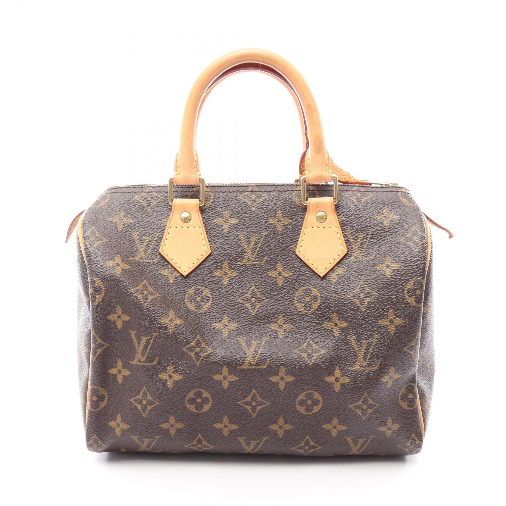 ルイ・ヴィトン LOUIS VUITTON スピーディ25 モノグラム ハンドバッグ バッグ PVCコーティングキャンバス レザー モノグラム レディース ブラウン系 M41528 【中古】