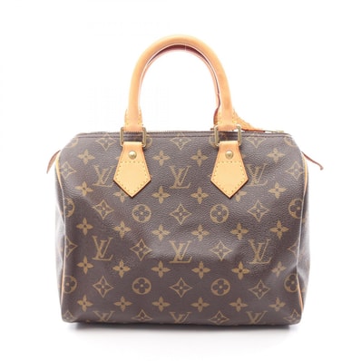 ルイ・ヴィトン LOUIS VUITTON スピーディ25 モノグラム ハンドバッグ バッグ PVCコーティングキャンバス レザー モノグラム レディース ブラウン系 M41528 【中古】