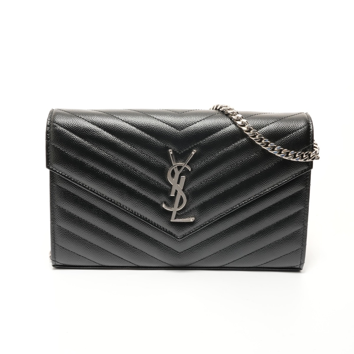 イヴ・サンローラン YSL カサンドラマトラッセ チェーンウォレット ショルダーバッグ【中古】