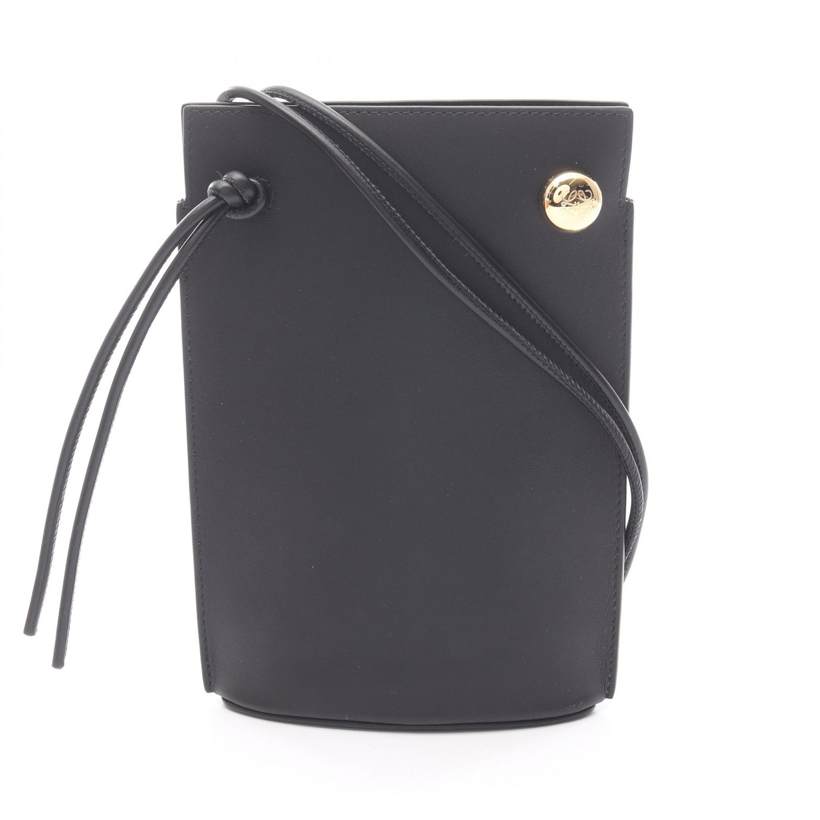 ロエベ LOEWE ぺブル ダイス ポケット ポーチ ショルダーバッグ バッグ レザー レディース ブラック系 CPBPR12X011100 【新品】