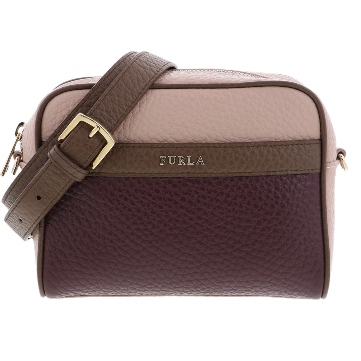 Furla フルラ アヴリル ショルダーバッグ ショルダーバッグ レザー ピンク パープル ブラウン レディース【中古】
