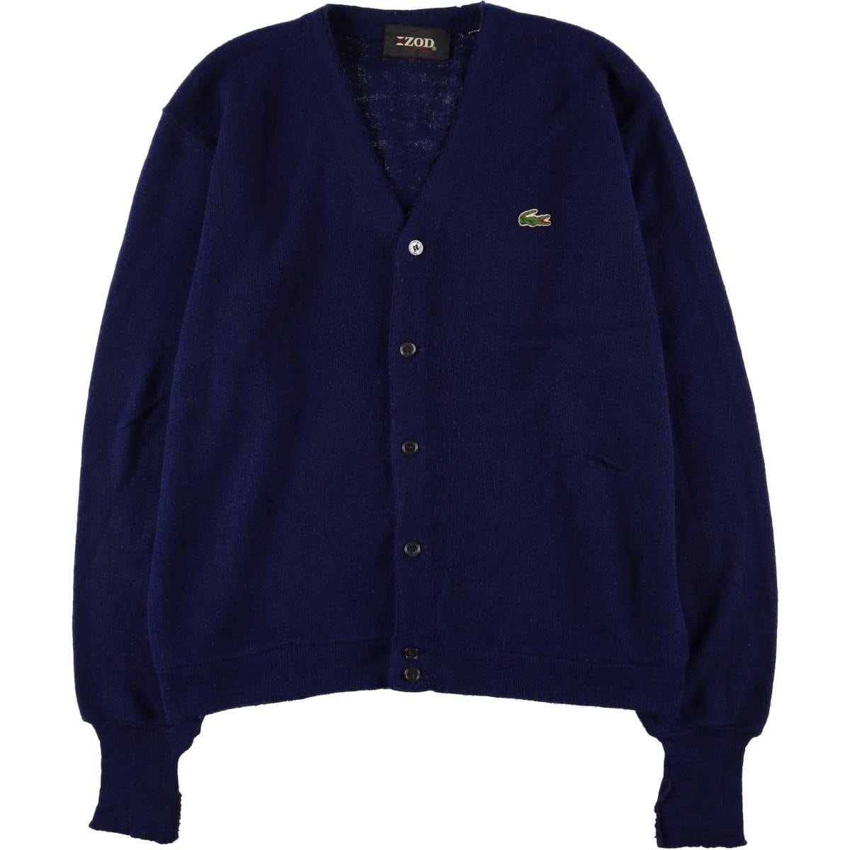 古着 70年代 ラコステ LACOSTE IZOD ニットカーディガン メンズXL相当 ヴィンテージ/eaa582942