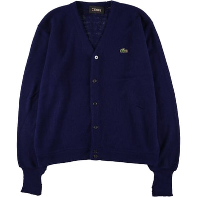 古着 70年代 ラコステ LACOSTE IZOD ニットカーディガン メンズXL相当 ヴィンテージ/eaa582942