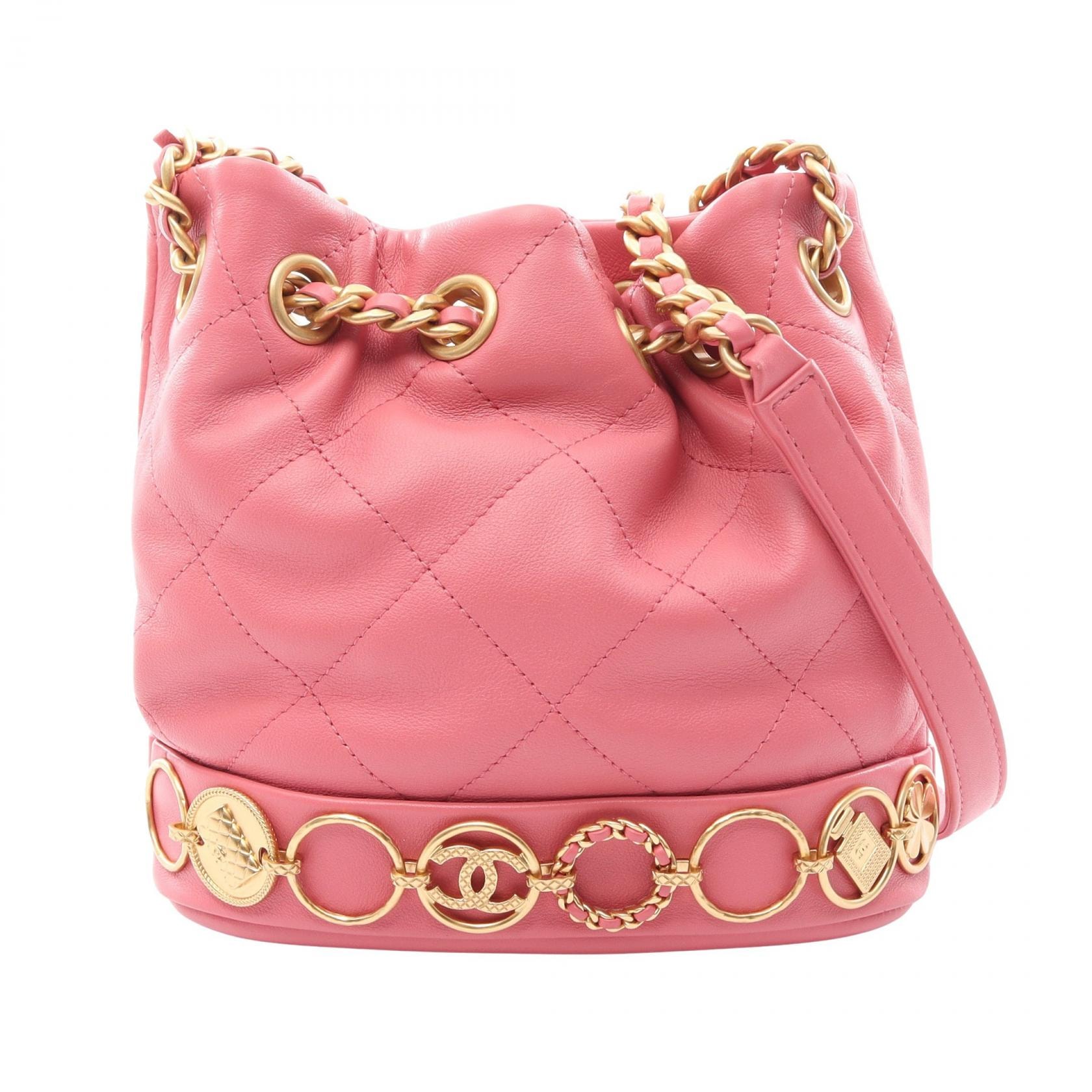 シャネル CHANEL マトラッセ ショルダーバッグ バッグ ラムスキン(羊革) レディース ピンク系 AS4246 【中古】