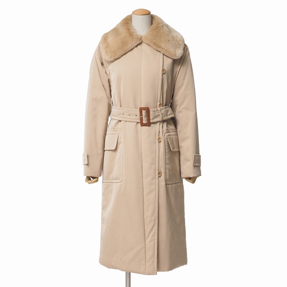 MAX MARA マックスマーラ コート サイズ42 中綿 ベルテッドコート 白タグ イタリア製 ブランド古着【中古】20260107/RA7138