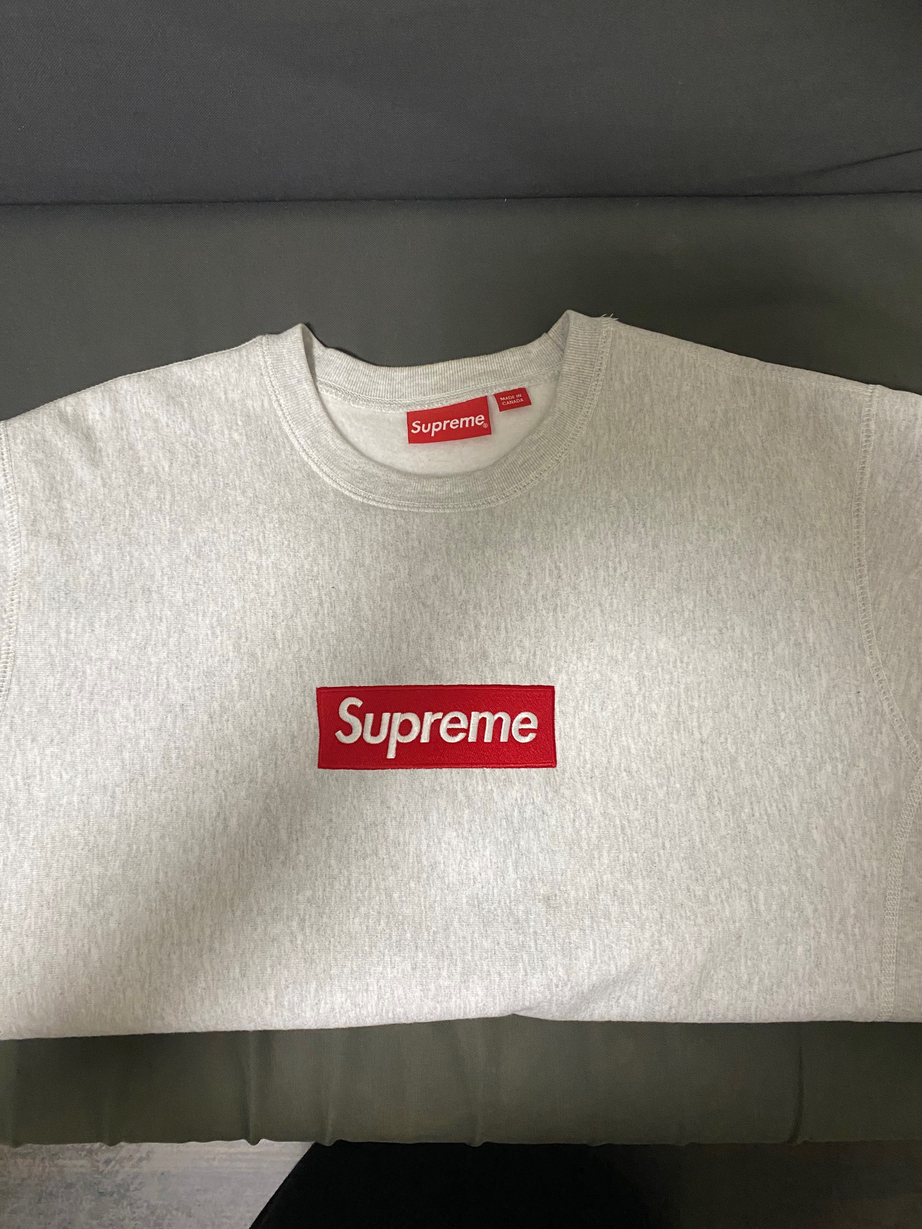 Supreme Box Logo Crewneck Sweatshirt "Ash Grey" (18FW)