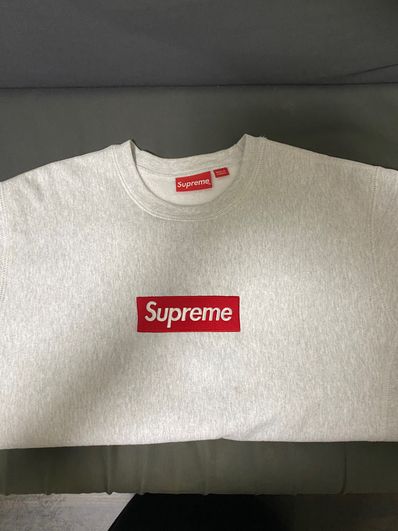 Supreme Box Logo Crewneck Sweatshirt "Ash Grey" (18FW)